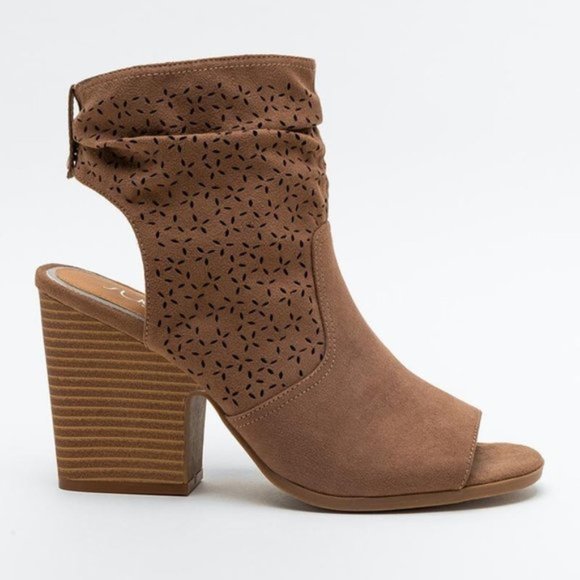 Francesca's | NWT Veruca Peep Toe Bootie - Picture 4 of 9